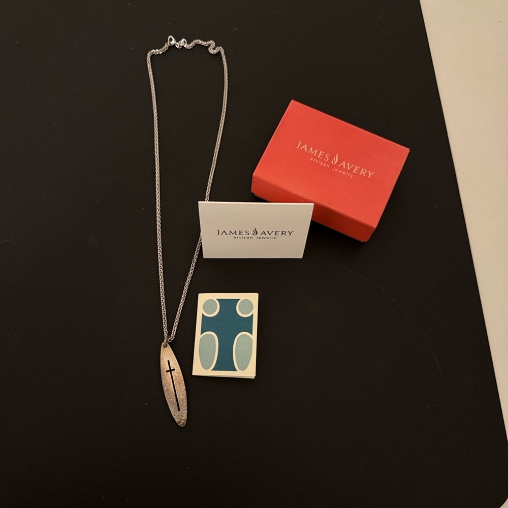 James Avery Silver Feather Necklace